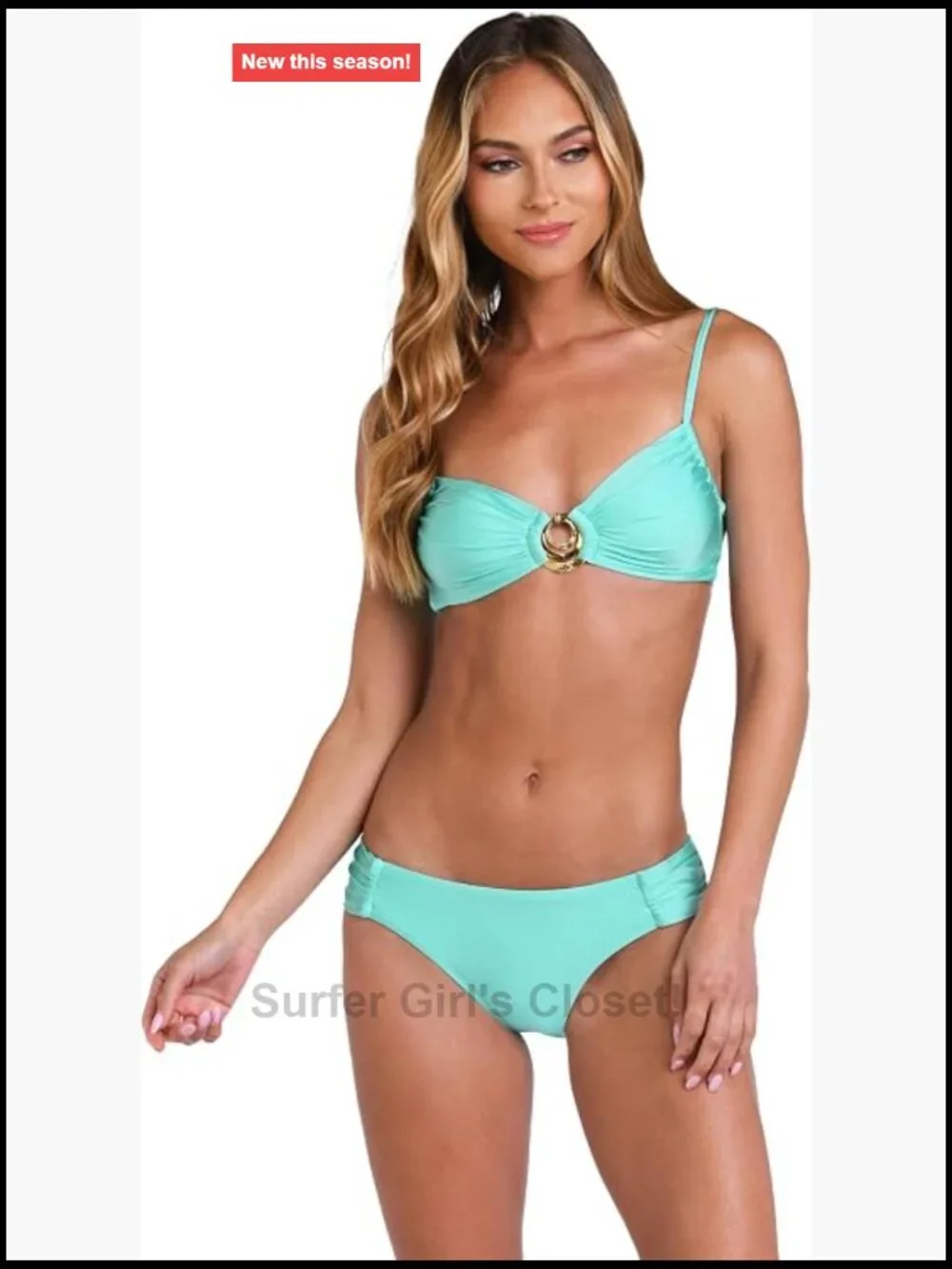Over The Shoulder Bralette Bikini Swimsuit Top Adjustable Straps